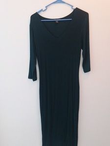 AMERICAN DREAM Hunter green tight fit dress